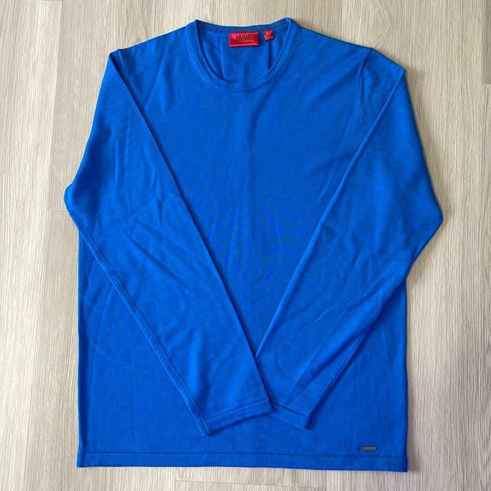 Hugo Boss Extra Fine Merino Sweater - Blue (L)